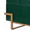 Fabulaxe Velvet Storage Ottoman Stool Box with Abstract Golden Legs - Decorative Sitting Bench, Green Small QI003939.GN - alternate 6